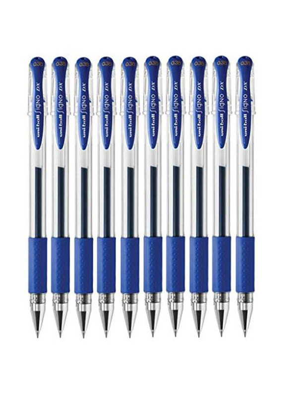 Uniball 12-Piece Signo Gel Pen Set, 0.38mm, UM-151, Blue