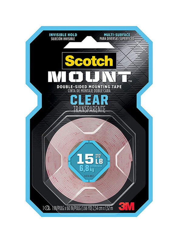 

Scotch Mount Heavy Duty Double-Sided Mounting Tape, 3M, 410H, Clear