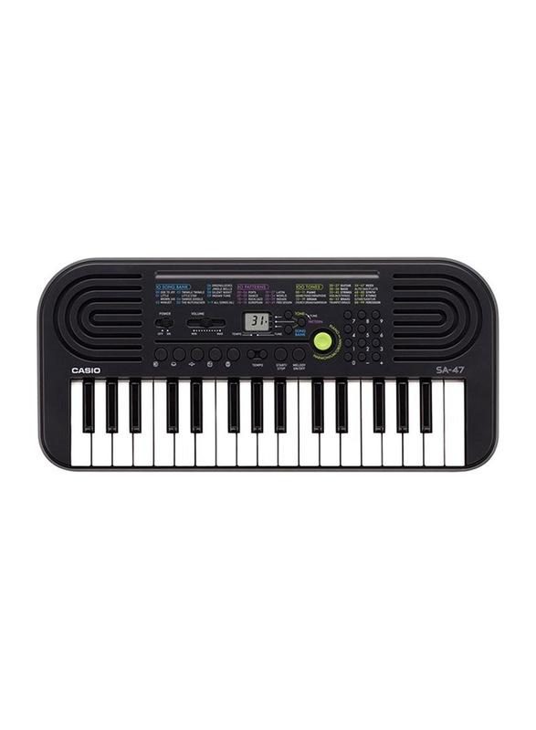 Casio Mini Music Keyboard, 32 Keys, SA-47H5, Black/Grey