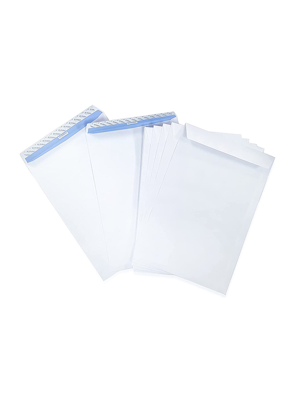 Maxi Peel & Seal Envelopes, 100 GSM, 15 x 10 inch, 50 Piece, White