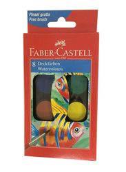 Faber-Castell 8 Deckfarben Watercolors, Multicolour