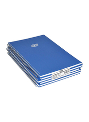 FIS Manuscript Books with Spiral Binding, 8mm, 5 x 96 Sheets, Blue