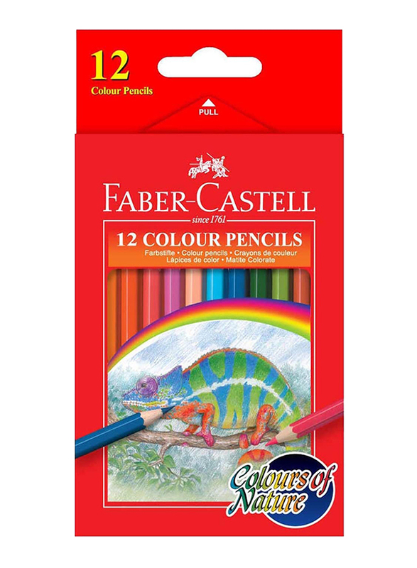 فابر كاستل مجموعة أقلام تلوين طبيعي، 12 قطعة، متعدد الألوان