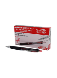 Uniball 12-Piece Signo 207 Gel Rollerball Pen Set, 0.7mm, 704527, Red