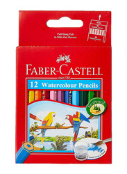 Faber-Castell Watercolour Pencil Set, 3.3mm, 12 Piece, Multicolour