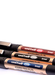 Uniball 12-Piece Eye Broad Rollerball Pen Set, 1mm, UB-150-10, Red