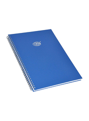 FIS 8mm Single Ruled with Spiral Binding Manuscript Notebook Set, 96 Sheets x 5 Pieces, A4 Size
