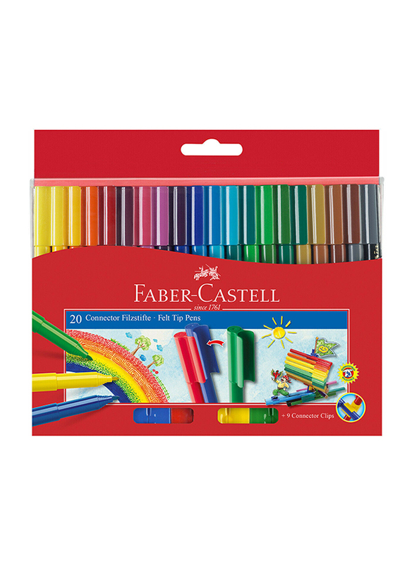 Faber-Castell Connector Coloring Pen Set, 20 Pieces, Multicolour