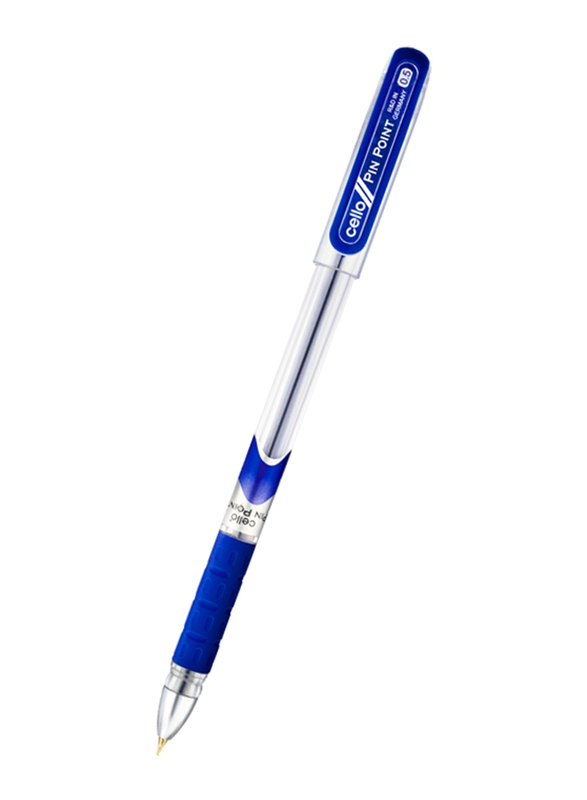 Cello 50-Pieces Fine Grip Ballpoint Pen Set, 0.5mm, Blue
