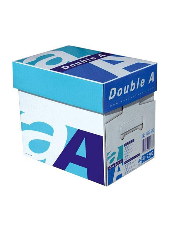 Double A Photo Copy Printer Paper, 5 x 500 Sheets, 80 GSM, A4 Size
