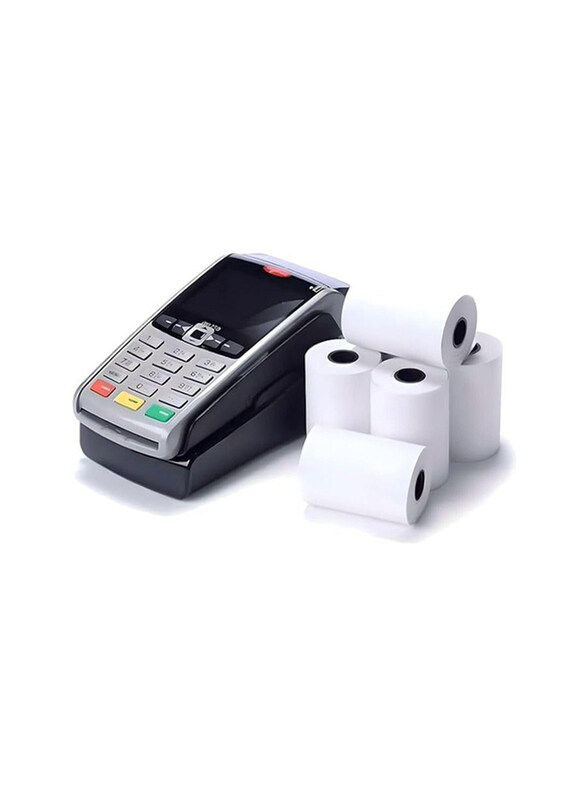 Thermal Paper Till Rolls Cash Register Receipt, 100-Piece, White