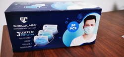 Personal 3 Layers Dust Protection Face Mask Set, Blue, 50 Pieces