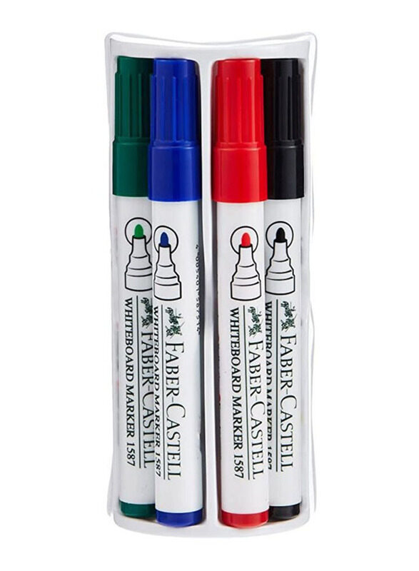 

Faber-Castell White Board Marker with Duster Cleaner, Multicolour