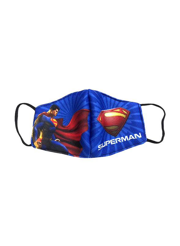 Zap Superman Face Mask for Kids, Blue