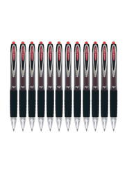 Uniball 12-Piece Signo 207 Gel Rollerball Pen Set, 0.7mm, 704527, Red