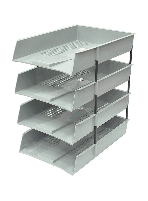 FIS Office Trays, 4 Trays, FSOTC05, Grey