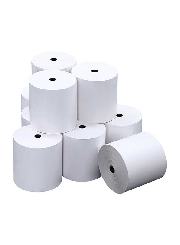 AGT Thermal Bill Paper Rolls, 80 x 80mm, 50 Pieces, White