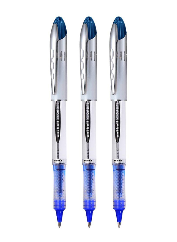 Uniball 3-Piece Vision Lite Rollerball Pen Set, Blue