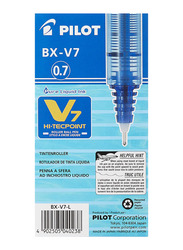 Pilot 12-Piece V7 Hi-Tecpoint Rollerball Pen, 0.7mm, Blue