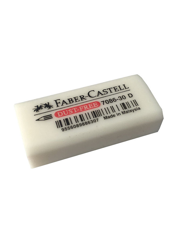 Faber-Castell 5-Piece Excellent Dust Free Pencil Erase Set, White