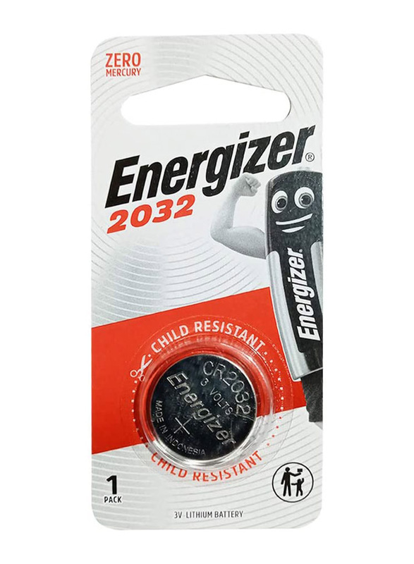 Energizer Max-SP Coin Lithium Batteries, ECR 2032BP1, Silver