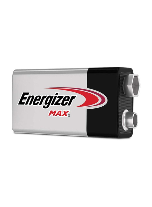 Energizer Max 9V Alkaline Battery, Silver/Black