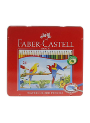 Faber-Castell 24-Piece Water Color Pencil Set, Multicolour
