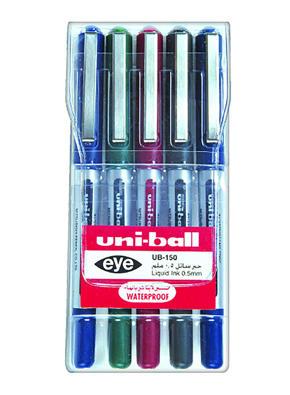 Uniball 5-Piece Eye Line Pen Set, Multicolour