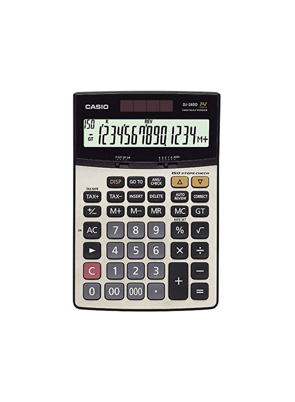Casio DJ-240D 14 Digits Financial Calculator, Silver