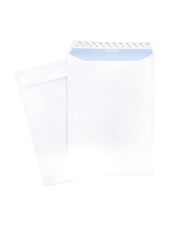 Maxi Peel & Seel Envelopes, 12 x 10inch, 100 gsm, 50 Pieces, White