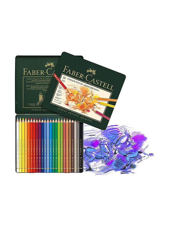 Faber-Castell Polychromos Colour Pencil, 24 Pieces, Multicolour