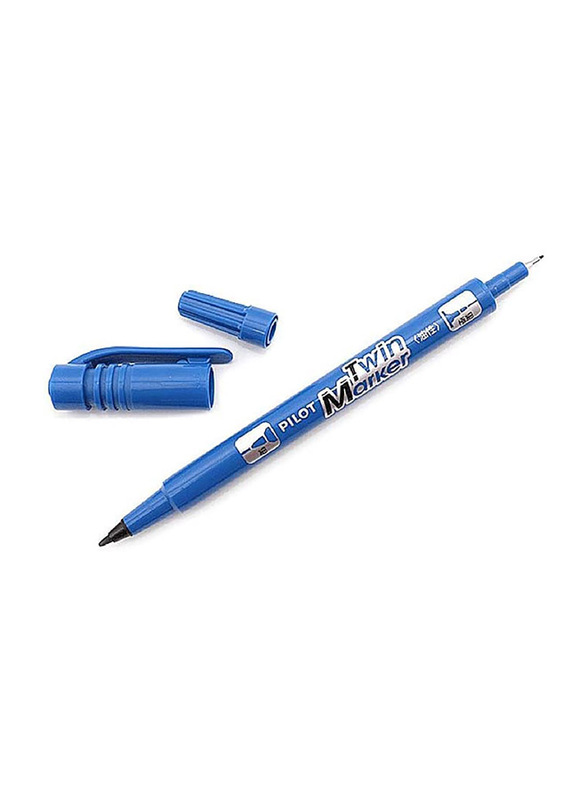 Pilot Twin Marker, 12-Piece, Blue