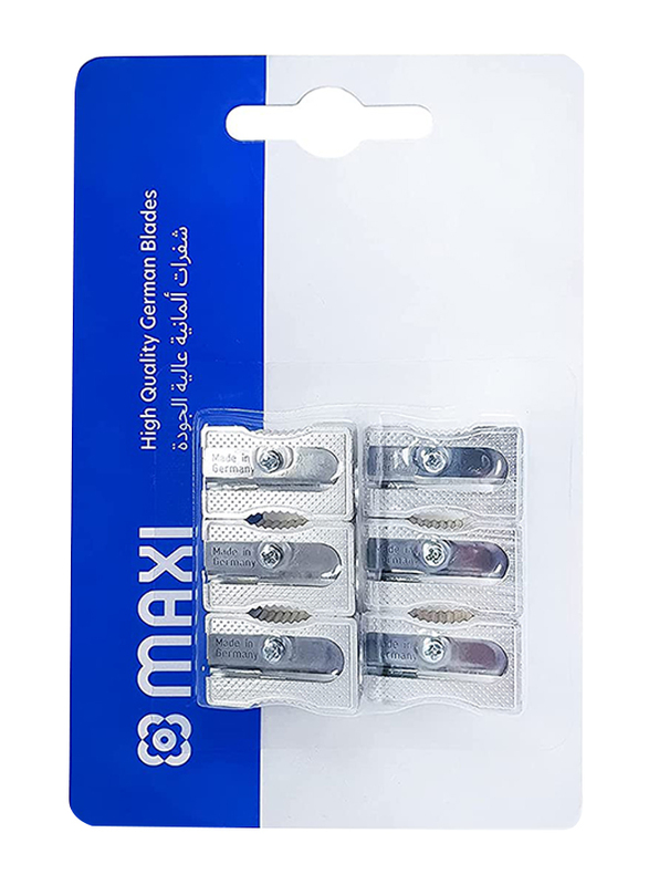 Maxi 6-Piece Single Hole Metal Sharpener Set, Multicolour