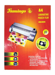 Flamingo High Gloss Crystal Clear Laminating Pouch Film, A4 Size, OS-EQ009-02, Clear