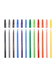 Faber-Castell 12-Piece Fiber Tip Colour Markers, Multicolour