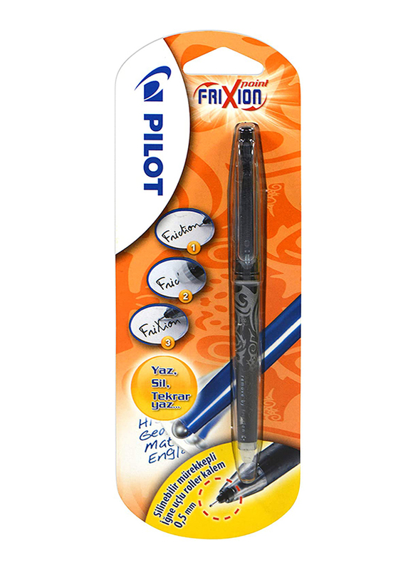 Pilot Frixion Point Erasable Rollerball, 0.5mm, Black