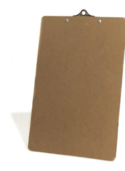 Flamingo High Density Wood Clip Board File Holder, Brown