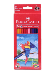 Faber-Castell 24-Piece Tri-Color Pencil Set, Multicolour
