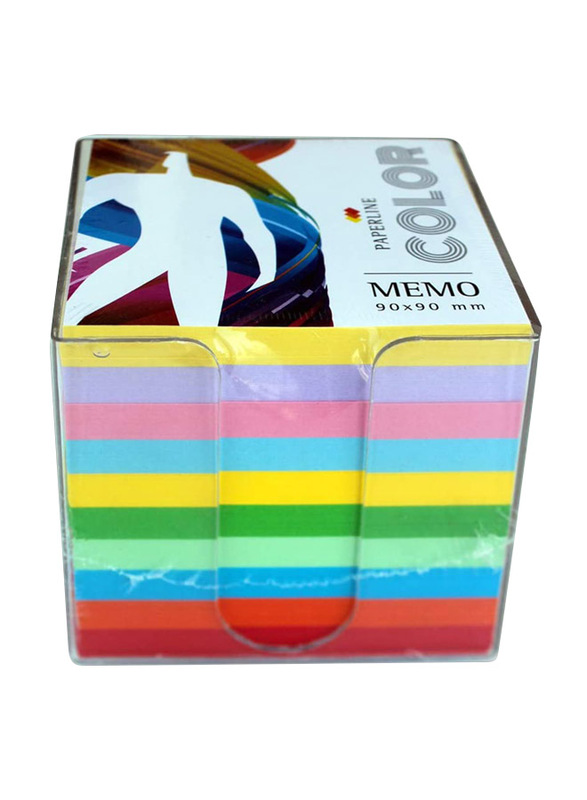 Paperline Cube Box Colorful Notes, 90 x 90mm, 870 Sheets