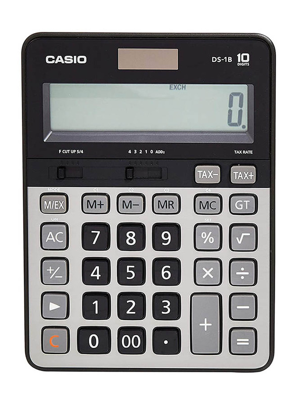 Casio DS-1B Heavy Duty Office Calculator, Black/Grey