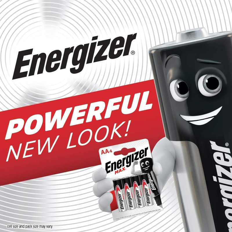 Energizer Max Power Seal AA Batteries, 12 Pieces, Black/Silver