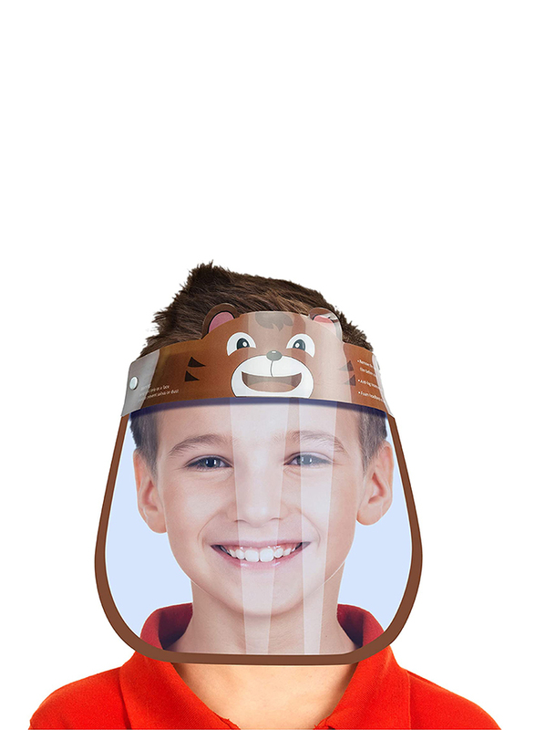 Shiedlme Kids Face Shield with Anti Fog & Clear Lenses, Brown