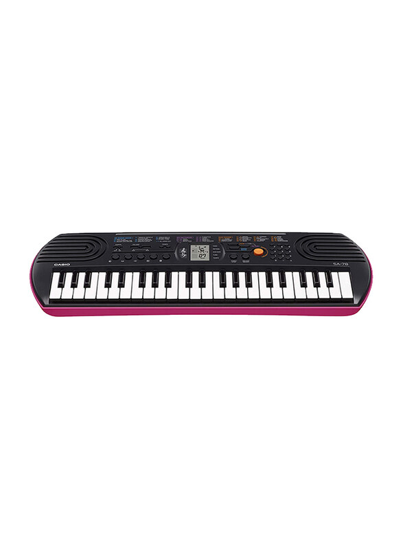 

Casio SA-78 Mini Personal Keyboard, 44 Keys, Black/Pink