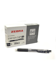 Zebra 12-Piece Sarasa Clip Gel-Ink Rollerball Pen Set, 0.5mm, Black