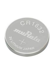 Murata CR1632 3V Lithium Japan Batteries, 5 Pieces, Silver