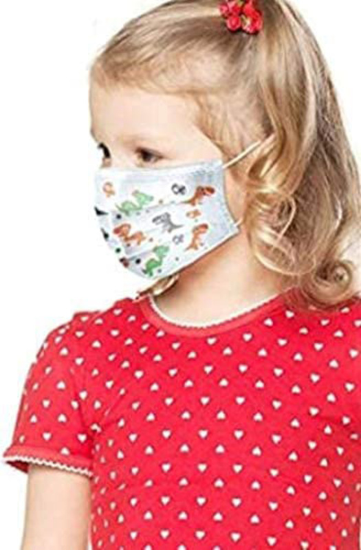 Medone 3 Layer Disposable Face Kids Masks, 50 Pieces
