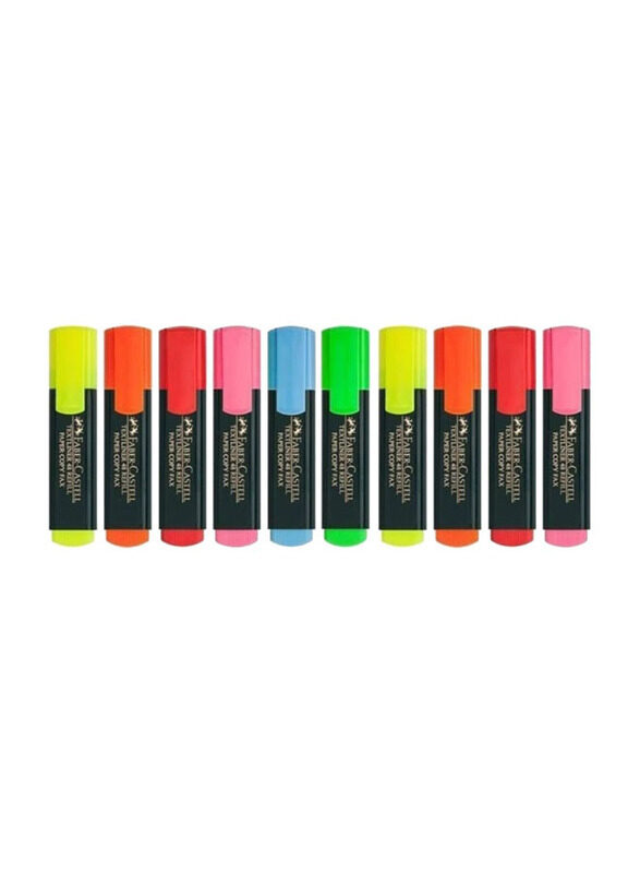 Faber-Castell 10-Piece Highlighter, Multicolour