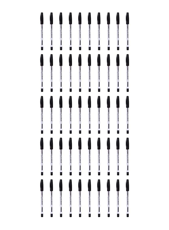 Faber-Castell 50-Piece Ball Pen Set, 0.7mm, Black