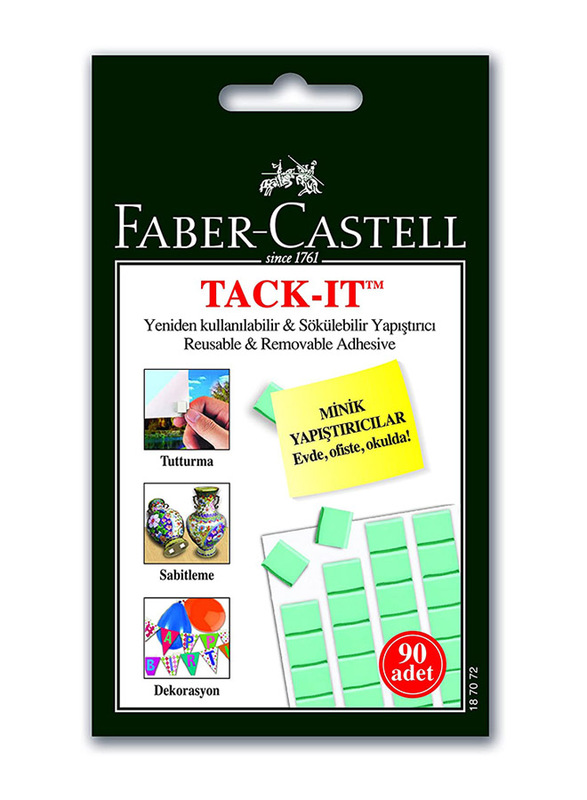 Faber-Castell Tack-It Removable Adhesive, 90 Pieces, Green