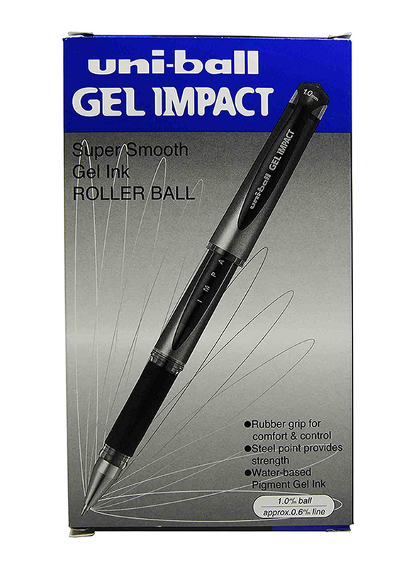 Uniball Signo Broad Rollerball Pen, 1 mm, Black